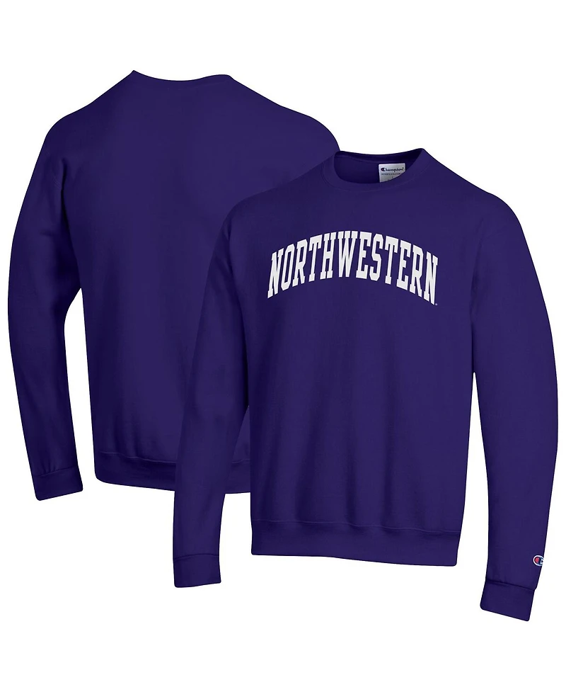 Champion Men's Purple Northwestern Wildcats Basic Arch Fleece Pullover Sweatshirt