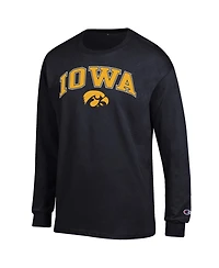 Champion Men's Black Iowa Hawkeyes Arch Over Logo Long Sleeve T-Shirt