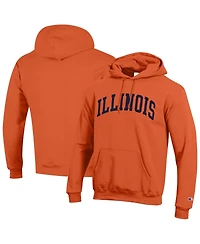Champion Men's Orange Illinois Fighting Illini Basic Arch Fleece Pullover Hoodie