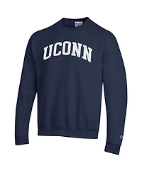 Champion Men's Navy UConn Huskies Basic Arch Fleece Pullover Sweatshirt
