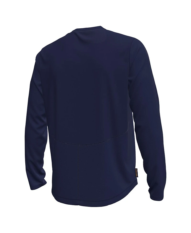 Under Armour Men's Navy Notre Dame Fighting Irish Sideline Knockout Long-Sleeve T-Shirt