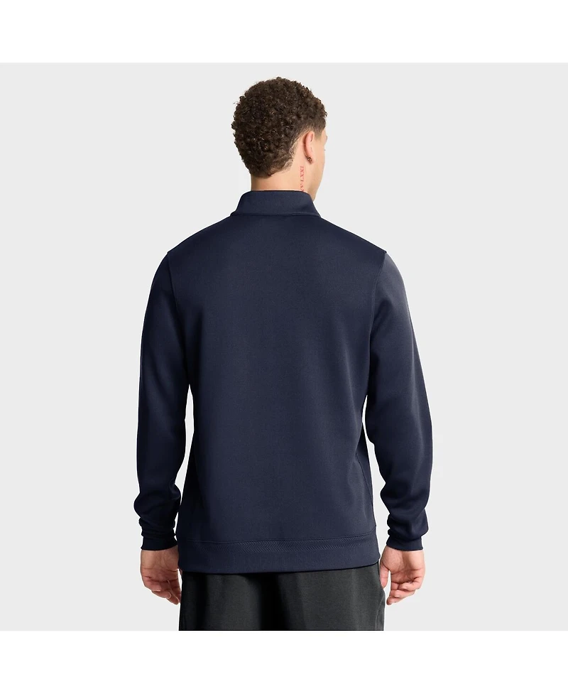 Nike Men's Navy West Virginia Mountaineers 2025 Coaches Premium Dri-fit Half-Zip Pullover Hoodie