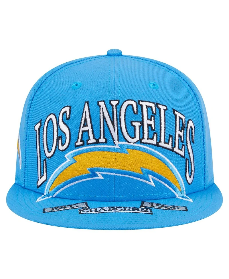 New Era Men's Powder Blue Los Angeles Chargers Oversized 59FIFTY Fitted Hat
