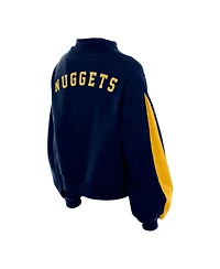 New Era Women's Navy Denver Nuggets Sport Night Balloon Sleeves Sweatshirt