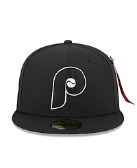New Era Men's Black Philadelphia Phillies 59FIFTY Fitted Hat