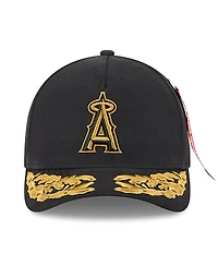 New Era Men's Black Los Angeles Angels A-Frame 9FORTY Adjustable Hat