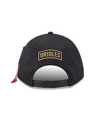 New Era Men's Black Baltimore Orioles A-Frame 9FORTY Adjustable Hat