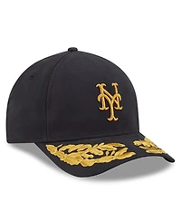 New Era Men's Black New York Mets A-Frame 9FORTY Adjustable Hat