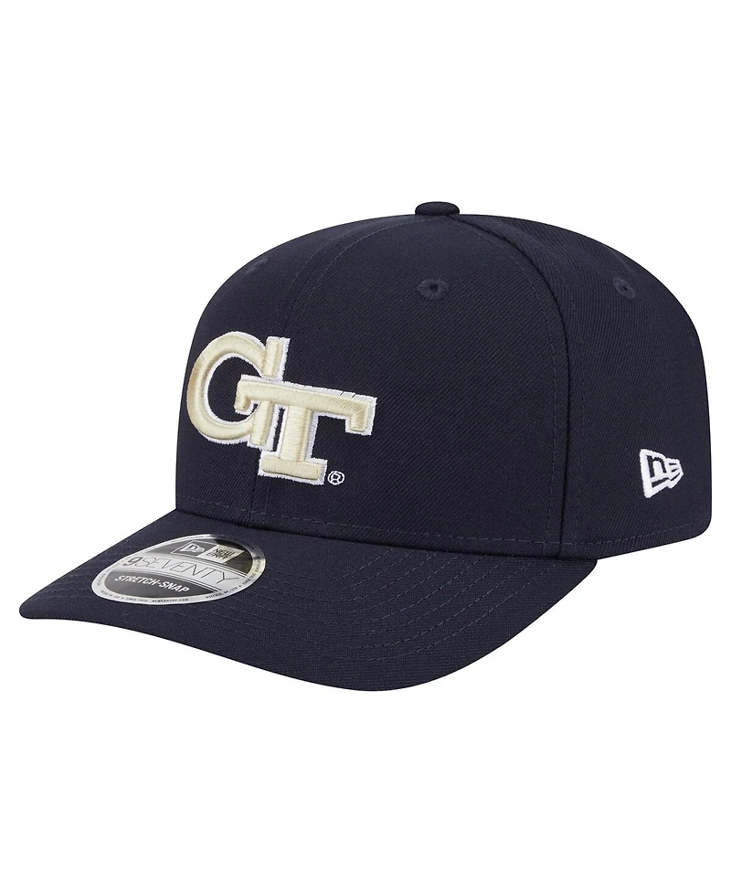New Era Men's Navy Georgia Tech Yellow Jackets Team Collective 9SEVENTY Stretch-Snap Adjustable Hat