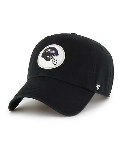 '47 Brand Men's Black Baltimore Ravens Hard Hat Clean Up Adjustable Hat