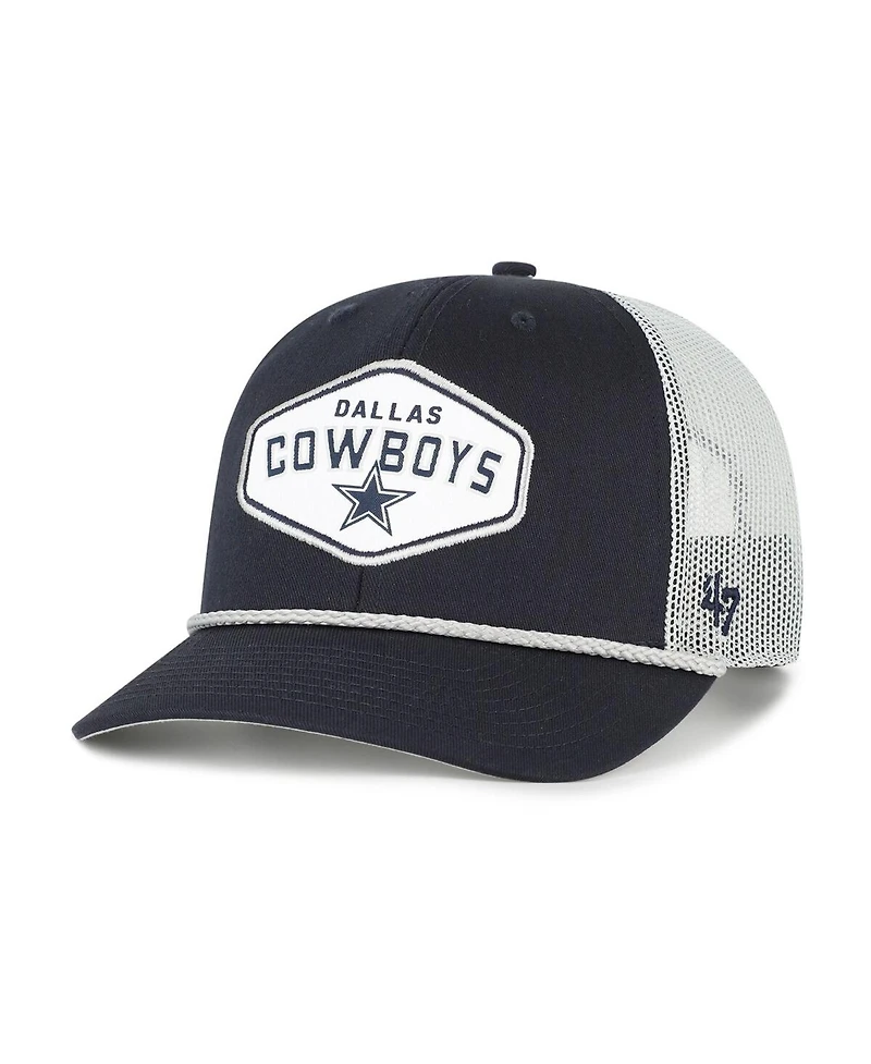 '47 Brand Big Boys and Girls Navy Dallas Cowboys Ace Out Rope Trucker Adjustable Hat