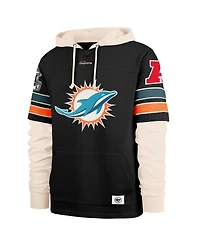 '47 Brand Men's Black Miami Dolphins Split Zone Cornerback Duo Hoodie