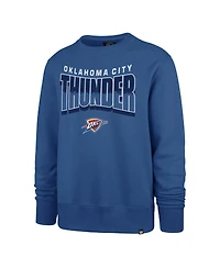 '47 Brand Men's and Women's Blue Oklahoma City Thunder Brush By Headline Crewneck Sweatshirt