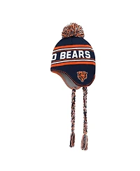 Outerstuff Big Boys and Girls Navy Chicago Bears Jacquard Tassel with Pom Knit Hat