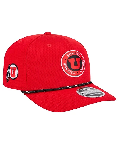 New Era Men's Red Utah Utes Coolera 9SEVENTY Rope Stretch-Snap Hat
