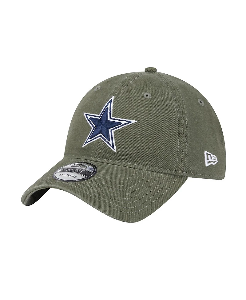 New Era Men's Olive Dallas Cowboys Main 9TWENTY Adjustable Hat