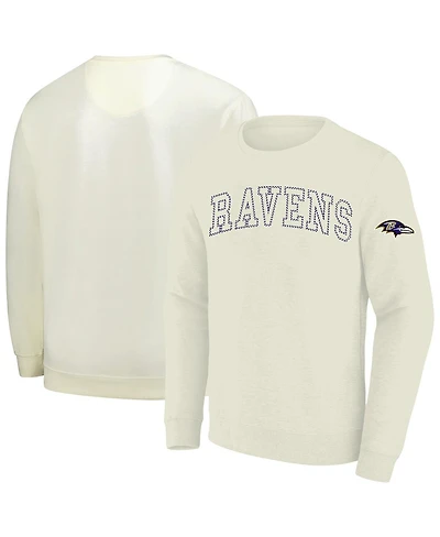 Profile Men's Cream Baltimore Ravens Big Tall Fleece Sweatshirt