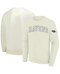 Profile Men's Cream Baltimore Ravens Big Tall Fleece Sweatshirt