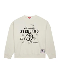 Fanatics Women's Cream Pittsburgh Steelers Plus Size Shooting Star Sweatshirt