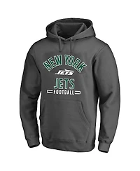 Fanatics Men's Heather Charcoal New York Jets Big Tall Pullover Hoodie
