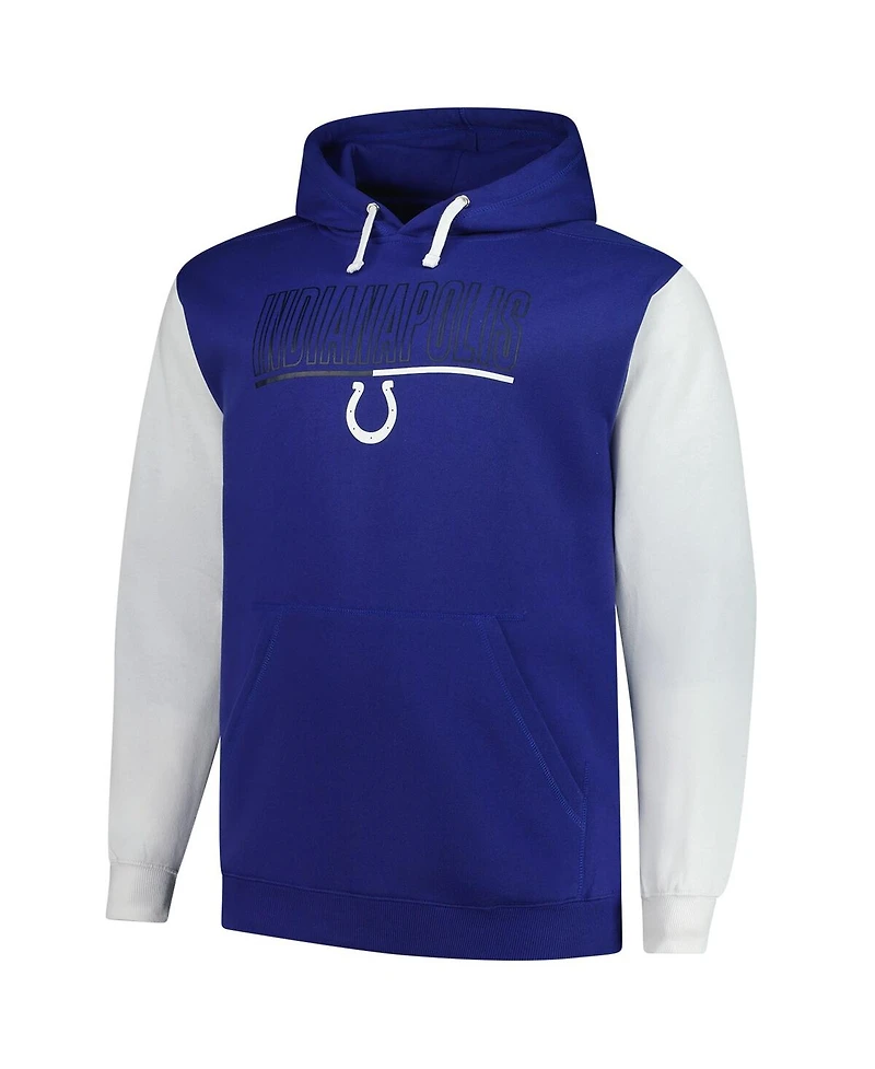 Fanatics Men's Royal Indianapolis Colts Big Tall Outline Pullover Hoodie