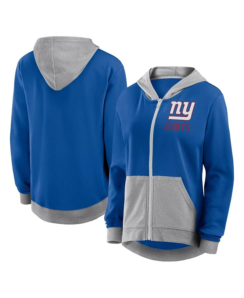 Fanatics Women's Royal New York Giants Hit It Full-Zip Hoodie