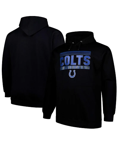 Fanatics Men's Black Indianapolis Colts Big Tall Pop Pullover Hoodie