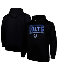 Fanatics Men's Black Indianapolis Colts Big Tall Pop Pullover Hoodie