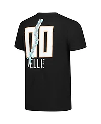 Stadium Essentials Men's and Women's Black New York Liberty Ellie Mascot Name Number T-Shirt