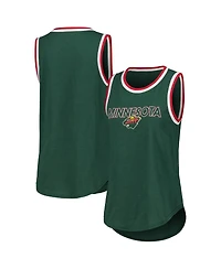 G-iii 4Her by Carl Banks Women's Green Minnesota Wild Strategy Tank Top