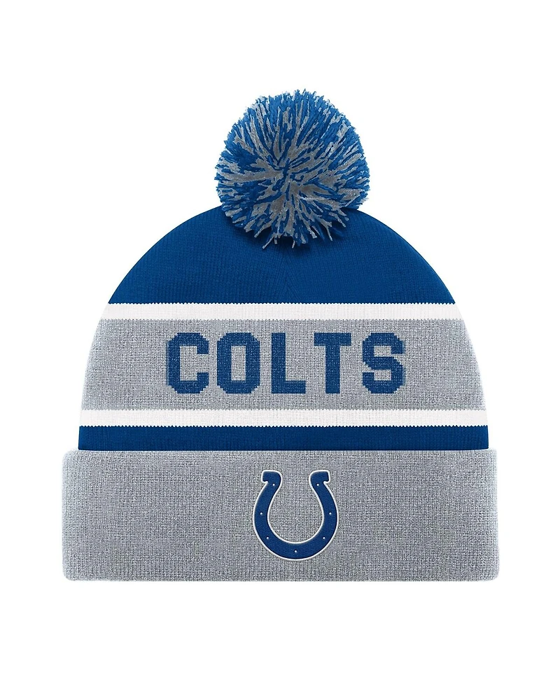 Starter Men's and Women's Gray Indianapolis Colts Cuffed with Pom Knit Hat