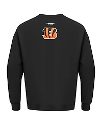 Pro Standard Men's Black Cincinnati Bengals Turn It Up Drop Shoulder Pullover Sweatshirt