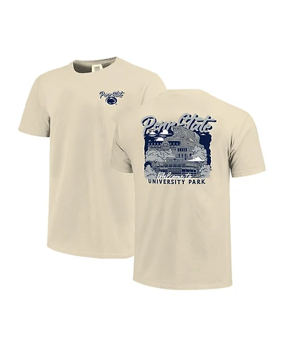 Image One Men's Natural Penn State Nittany Lions Comfort Colors Hand-Drawn Campus Stack T-Shirt