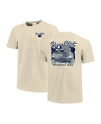 Image One Men's Natural Penn State Nittany Lions Comfort Colors Hand-Drawn Campus Stack T-Shirt