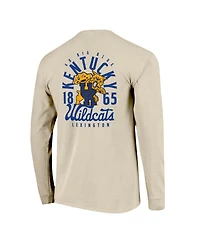 Image One Men's Natural Kentucky Wildcats Comfort Colors Mascot Overlay Long Sleeve T-Shirt