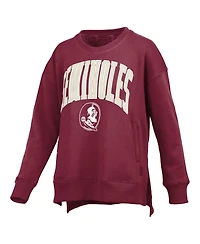 Pressbox Women's Garnet Florida State Seminoles Pocketed Arch Pullover Sweatshirt
