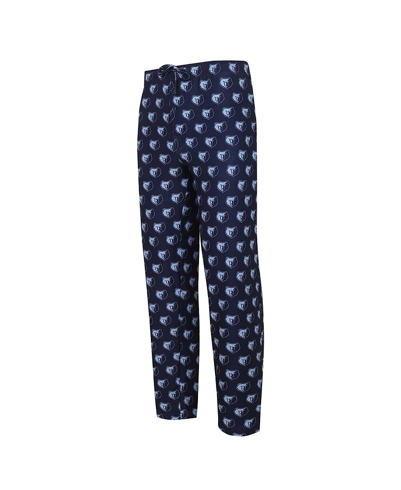 Concepts Sport Men's Navy Memphis Grizzlies Gauge Allover Print Pants