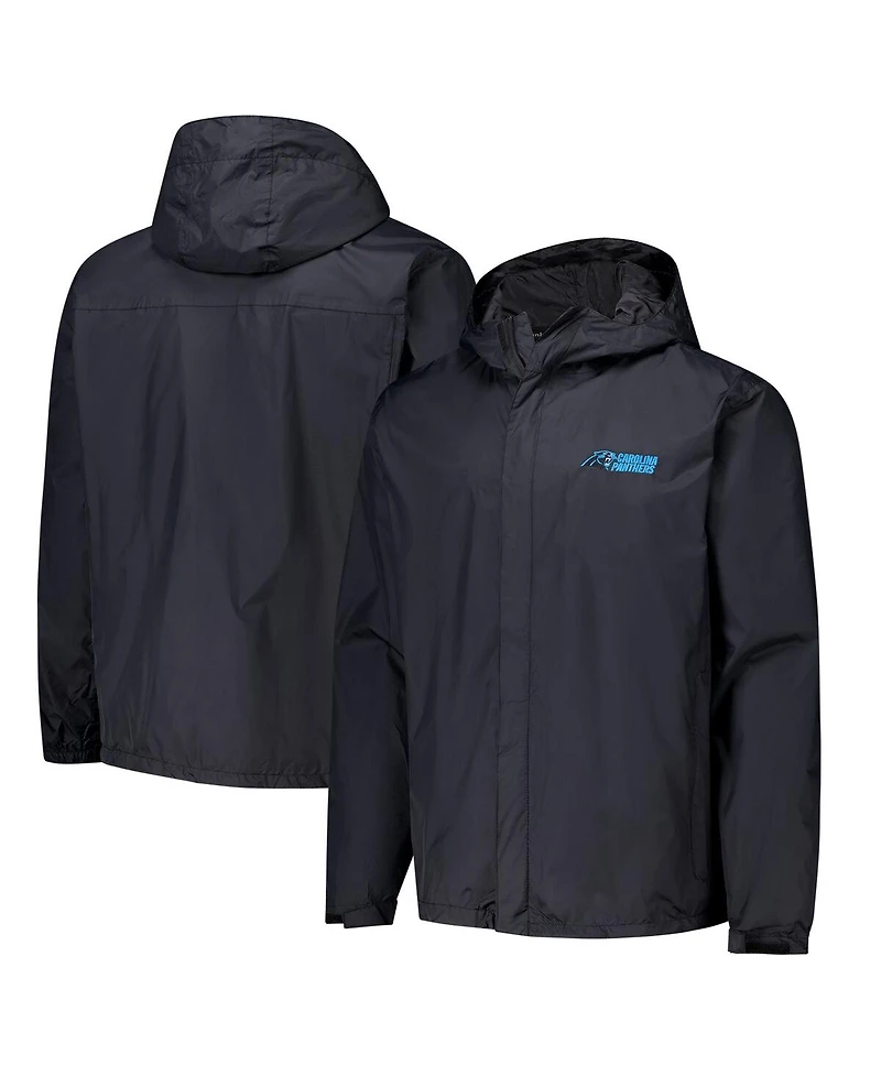 Dunbrooke Men's Black Carolina Panthers Tropic Waterproof Packable Full-Zip Hoodie Jacket
