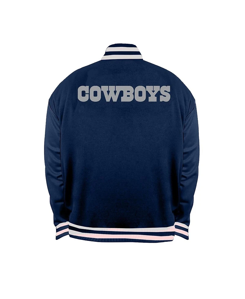 Mitchell & Ness Men's Navy/Silver Dallas Cowboys Big Tall Throwback Reversible Full-Zip Jacket