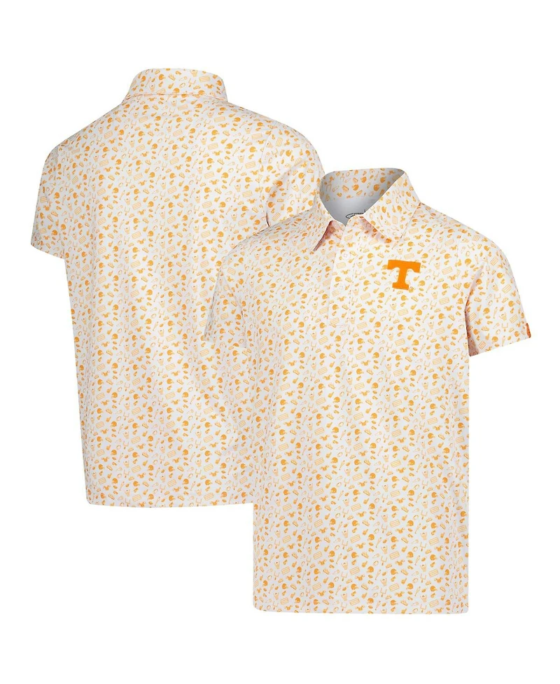 Garb Big Boys and Girls Tennessee Orange Tennessee Volunteers Tom Allover Print Performance Polo Shirt