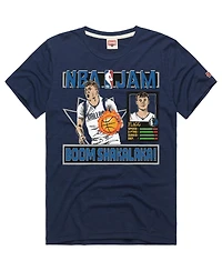 Homage Men's and Women's Cooper Flagg Navy Dallas Mavericks Nba Jam Tri-Blend T-Shirt