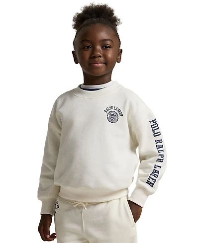 Polo Ralph Lauren Girls 2T-6X Logo Crest Crewneck Sweatshirt