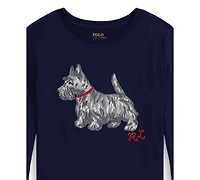 Polo Ralph Lauren Girls 7-16 Dog-Print Long-Sleeve T-Shirt