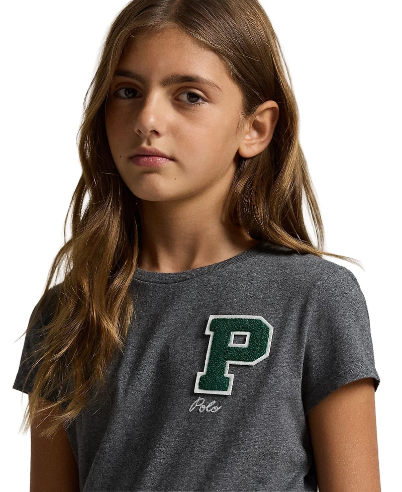 Polo Ralph Lauren Girls 7-16 Letterman Short Sleeve T-Shirt