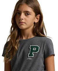 Polo Ralph Lauren Girls 7-16 Letterman Short Sleeve T-Shirt