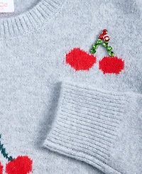 CeCe Girls 7-16 Crewneck Cherries Pullover Sweater