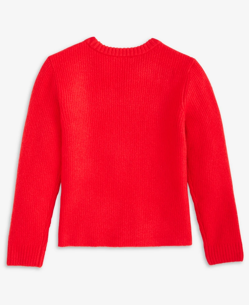 CeCe Girls 7-16 Crewneck Rhinestone-Bow Pullover Sweater