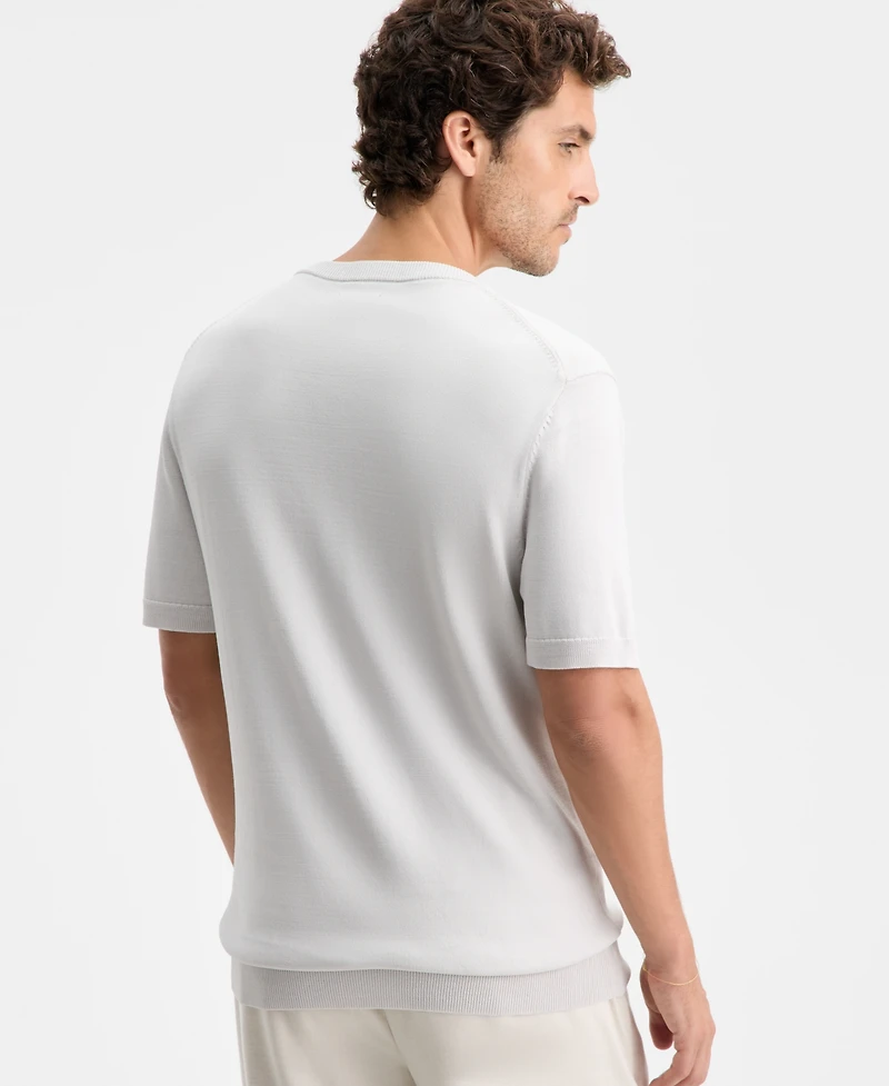 Alfani Men's Short-Sleeve Seamless Sweater T-Shirt, Macy's Exclusive