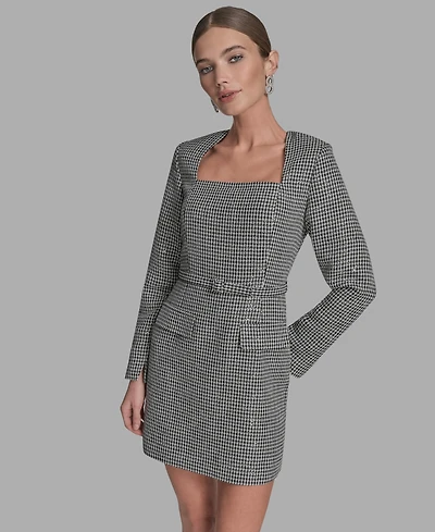 Bcbg Women's Sequin Square Neck Sheath Dress
