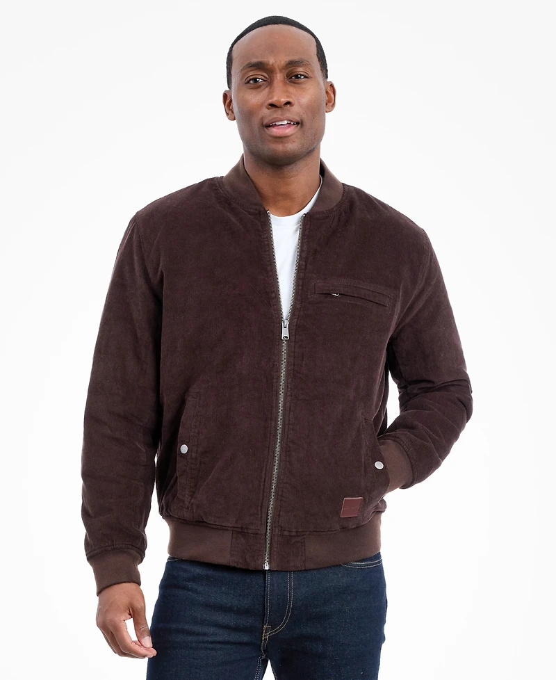 Lucky Brand Men's Zippered Bomber Jacket
